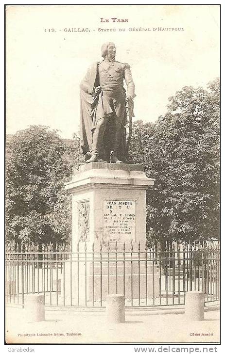 CPA De GAILLAC - Statue Du Général D'Hautpoul. - Gaillac