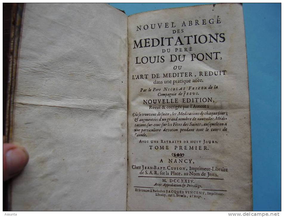 1724 - Nouvel Abrégé Des Méditations Du Père Louis Du Pont  - Tome 1 - 1701-1800