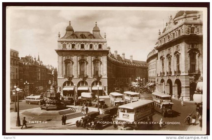 CPSM  Animée Piccadilly Circus, Eros Statue LONDON Voitures Cars - Piccadilly Circus