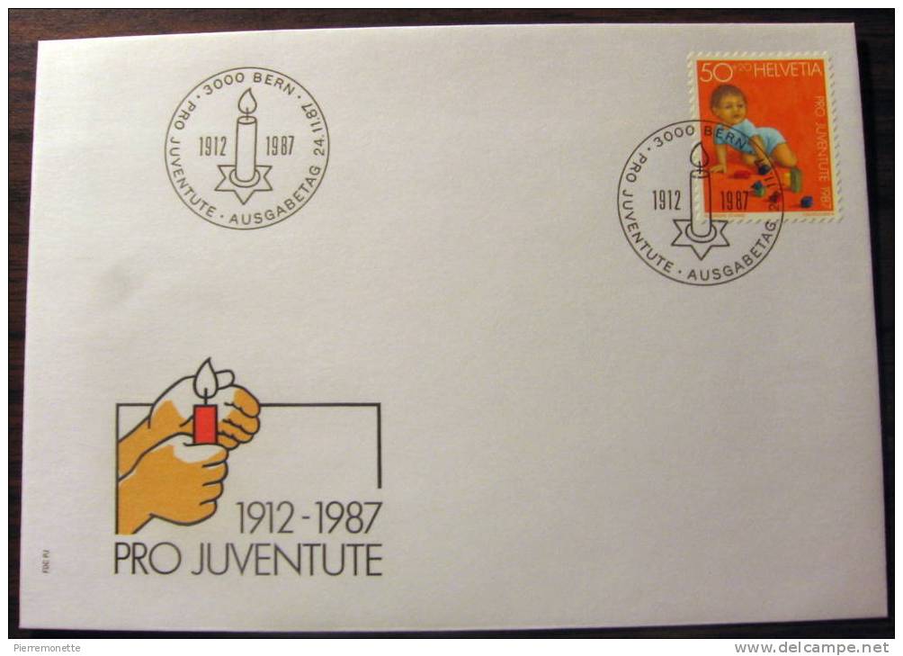 Suisse 1987, B539, Pro Juventute-Enfance-Enveloppe-FDC, O - Lettres & Documents