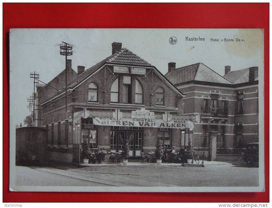 Kasterlee - Hotel-Bonte Os- Met Tram-geanimeerd-1946 - Kasterlee