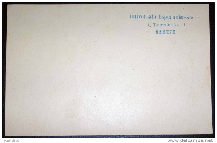 Esperanto,Switzerland,Geneve,Stamp,Seal,Sign,UEA,vintage Postcard - Esperanto