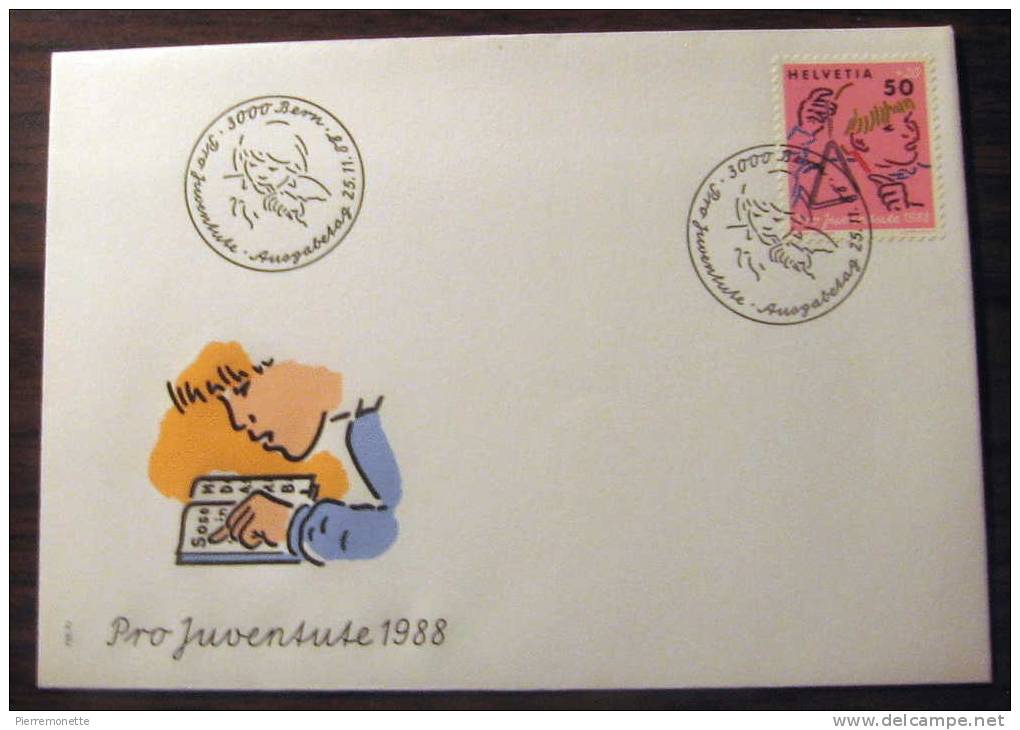 Suisse 1988, B547, Pro Juventute-Enseignement Et Éducation-Enveloppe-FDC, O - Briefe U. Dokumente