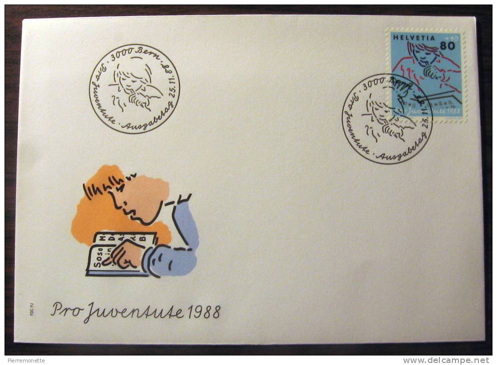 Suisse 1988, B548, Pro Juventute-Enseignement Et Éducation-Enveloppe-FDC, O - Briefe U. Dokumente