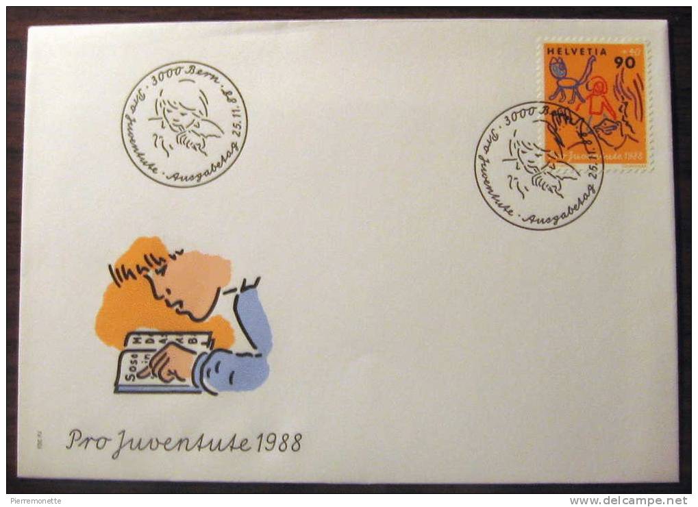 Suisse 1988, B549, Pro Juventute-Enseignement Et Éducation-Enveloppe-FDC, O - Briefe U. Dokumente