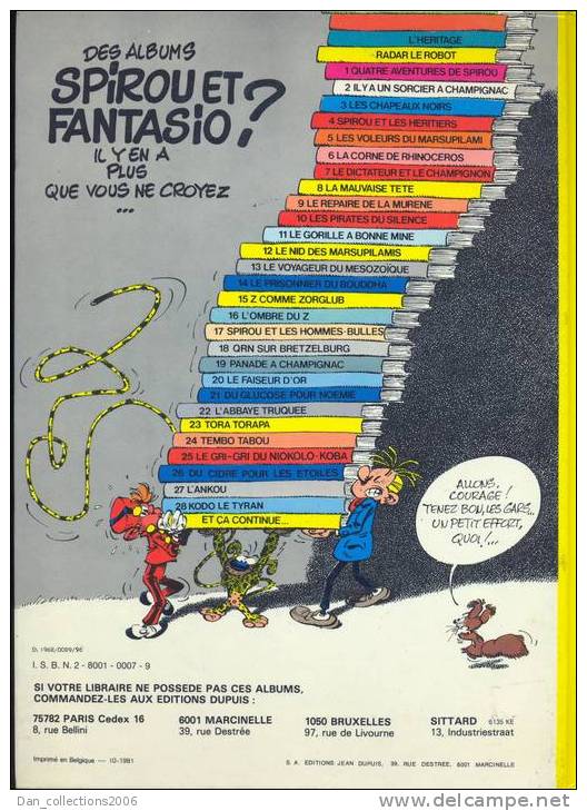 *SPIROU ET FANTASIO*LES VOLEURS DU MARSUPILAMI_CARTONNE_1981 _VOIR DESCRIPTION* - Spirou Et Fantasio