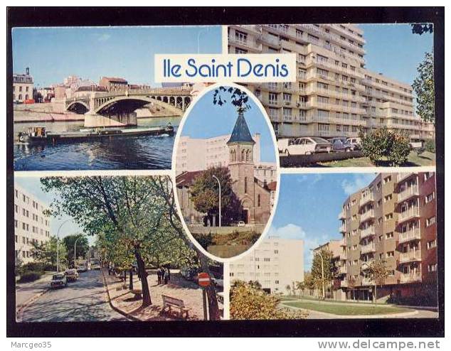 Ile Saint Denis Multivue édit.raymon N° 93.291 Belle Cpsm - L'Ile Saint Denis
