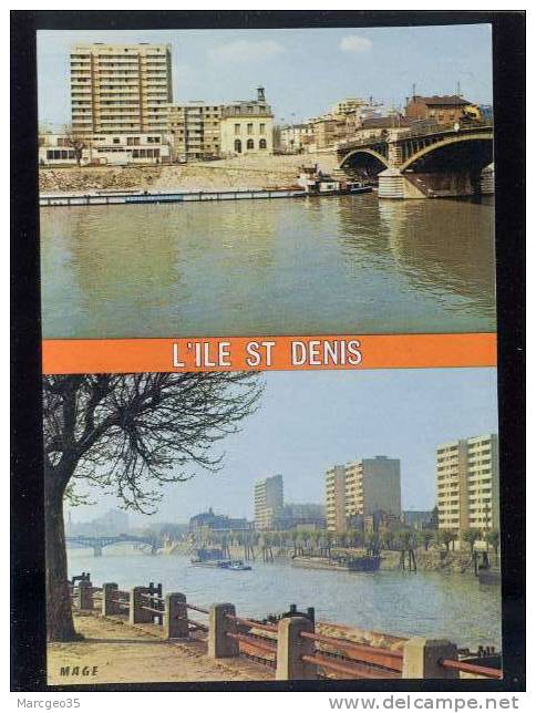 Ile Saint Denis Bords De Seine  édit.mage N° 59311.VC12 Péniche  Belle Cpsm - L'Ile Saint Denis