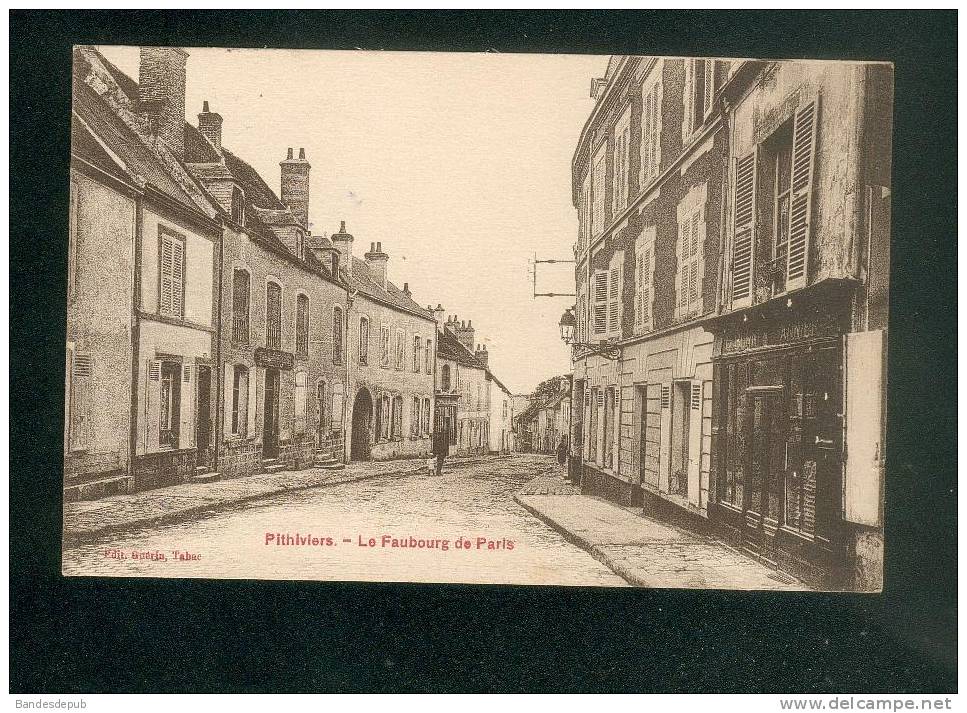 Pithiviers ( 45 ) - Le Faubourg De Paris ( Edit Guérin Tabac ) - Pithiviers