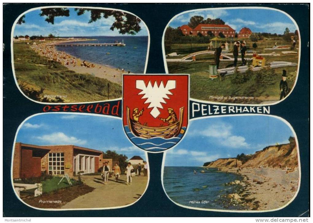 Ostseebad - Pelzerhaken. Allemagne. 4 Vues Diverses: La Plage, Mini Golf Jugendheim, Hohes Ufer. - Neustadt (Holstein)