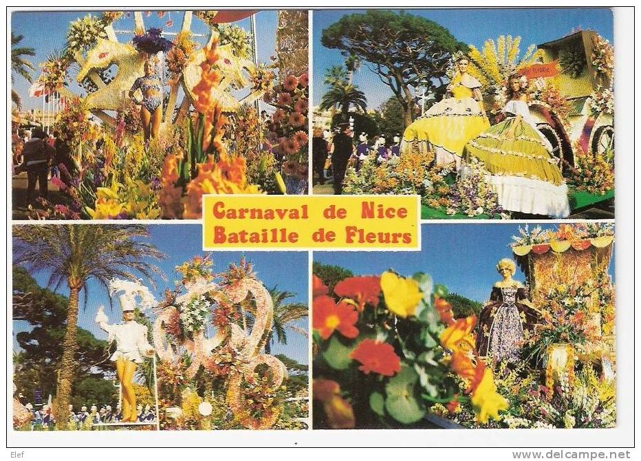 CARNAVAL De NICE : Bataille De Fleur; Chars Fleuris ; 1985   ; TB - Karneval - Fasching