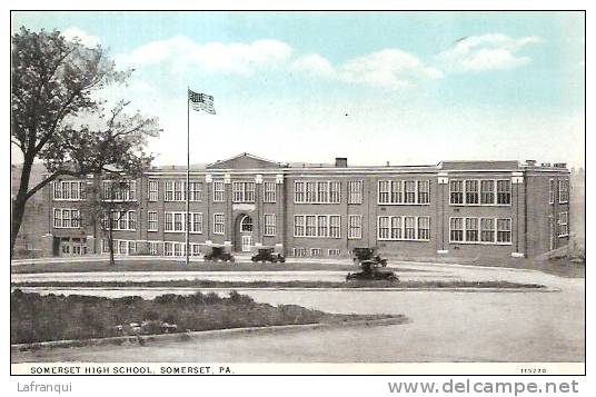 ETATS UNIS- Ref No 110- Somerset High School .somerset - Pa    - Bon Etat - - Autres & Non Classés