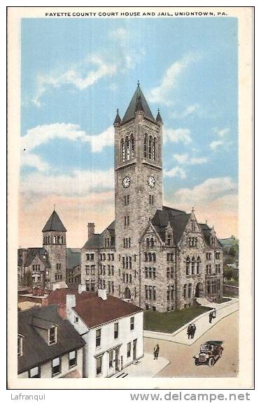 ETATS UNIS- Ref No 112- Fayette County Court House And Jail ,uniontown -pa   - Bon Etat - - Autres & Non Classés