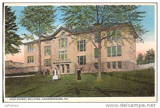 ETATS UNIS- Ref No 114- High School Building , Chaumbersburg - Pa  - Bon Etat - - Autres & Non Classés