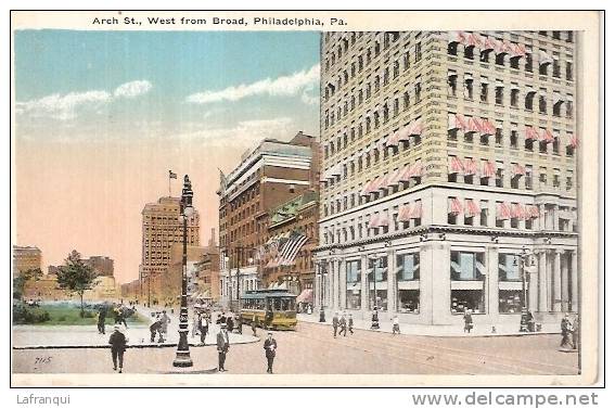 ETATS UNIS- Ref No 118- Arch St , West From Broad , Philadelphia , Pa   - Bon Etat - - Autres & Non Classés