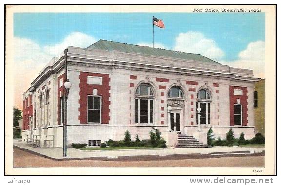 ETATS UNIS- Ref No 197- Post Office - Greenville - Texas   - Bon Etat - Autres & Non Classés