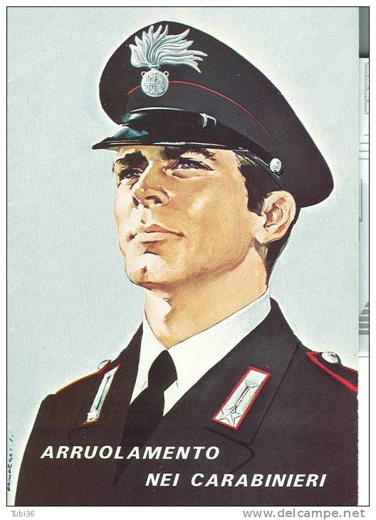 "ARRUOLAMENTO NEI CARABINIERI" PUBBLICAZIONE ANNI 60 - INVITO ALLA CARRIERA DI CARABINIERE. - Polizia