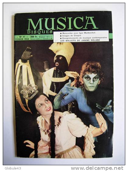 MUSICA N° 47 FEVRIER 1958 62 P   LES PECHEURS DE PERLES - Music