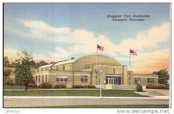 ETATS UNIS -ref No 207- Kingsport Civic Auditorium - Kingsport -tennessee   - Bon Etat - Autres & Non Classés