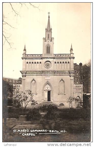 ETATS UNIS -ref No 217- St Mary S Seminary - Chapel  -balto -md  - Bon Etat - Autres & Non Classés