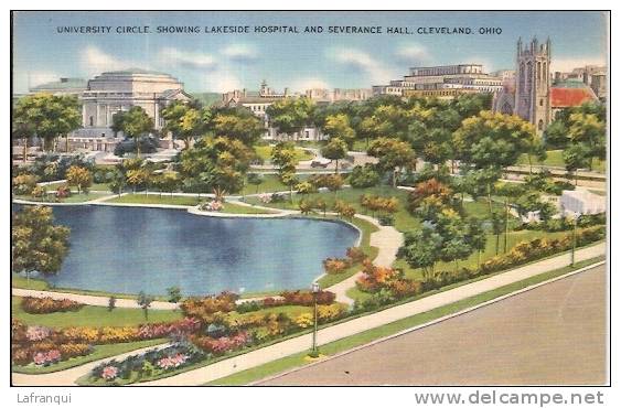 ETATS UNIS -ref No 255- University Circle ,showing Lakeside Hospital And Severance Hall -cleveland  -bon Etat - Cleveland