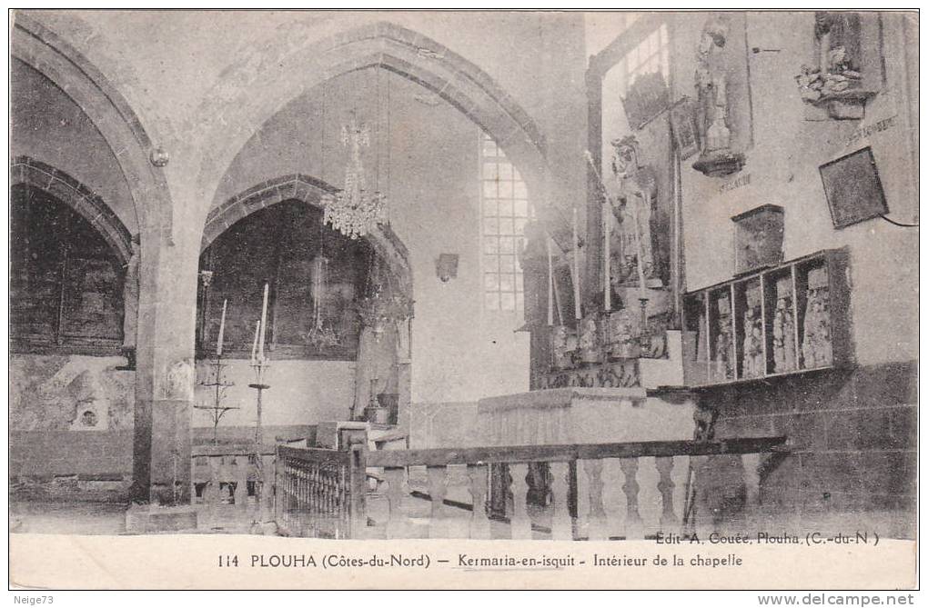 Cpa De Plouha - Kermaria En Isquit - Intérieur De La Chapelle - Plouha