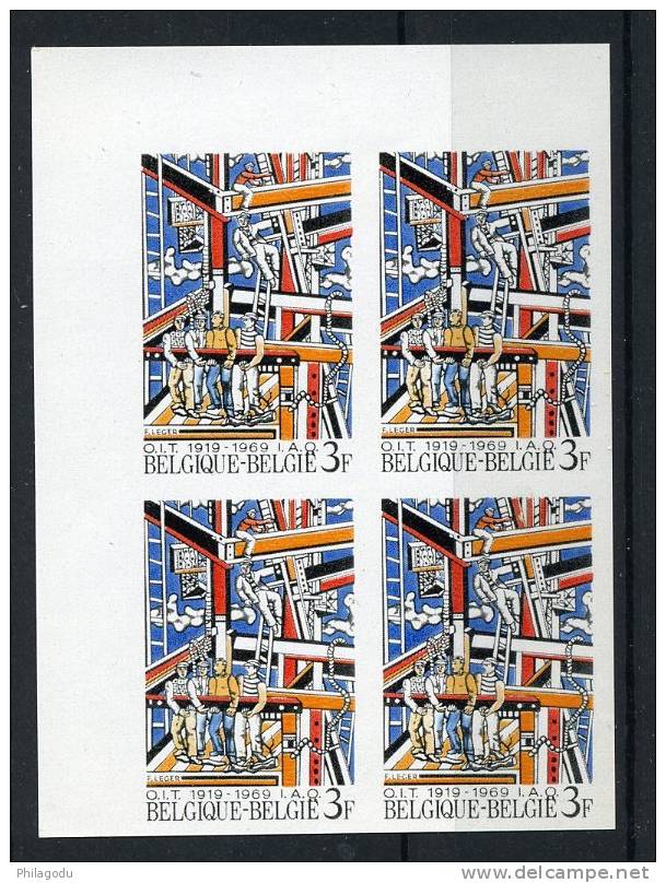 1497  Fernand LEGER  Chantier De Construction    O.I.T.  Non Dentelé En Bloc De 4   Tirage De 50 Ex Environ - Autres & Non Classés