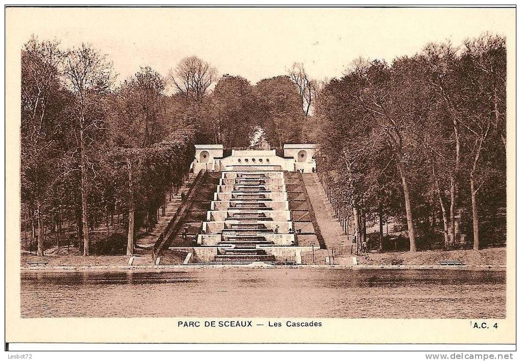 Cpa, Parc De Sceaux (Hts-de-Seine), Les Cascades - Sceaux