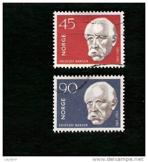 Norway - Scott # 397-398 Fridtjof Nansen - Oblitérés