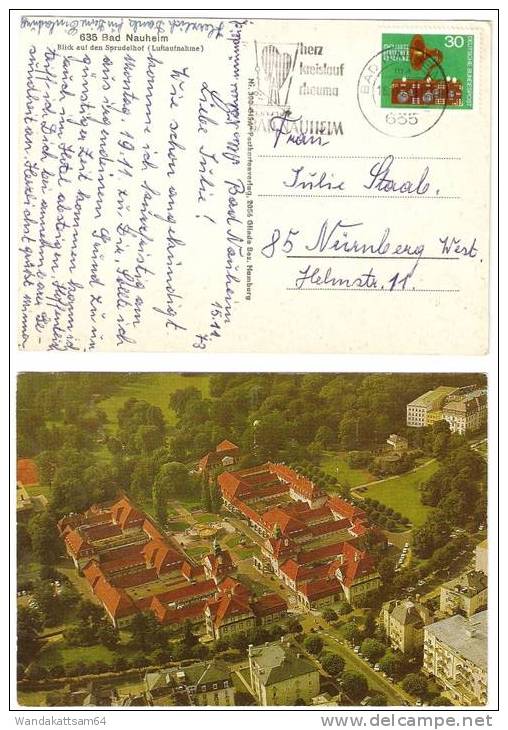 AK 635 Bad Nauheim Blick Auf Den Sprudelhof (Luftaufnahme) 635 BAD NAUHEIM  1 Ma 16.11.73 - Bad Nauheim