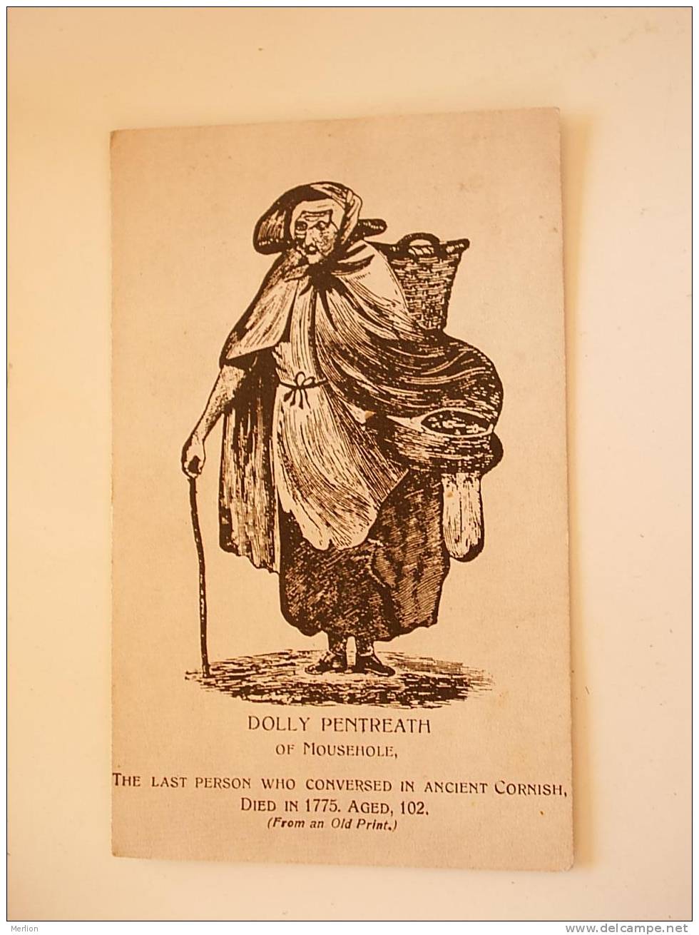 Cornwall - Dolly Pentreath -Last Person Who Conwersed In Ancient Cornish  Died In 1775   Cca 1910  VF  D35819 - Andere & Zonder Classificatie