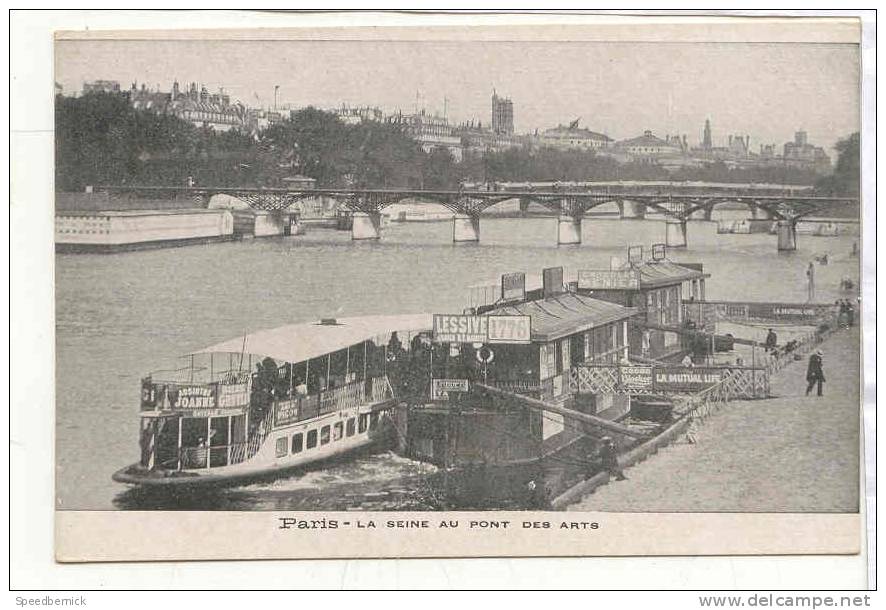 12251 PARIS  La Seine Au Pont Des Arts . Sans éditeur, Bateau - Die Seine Und Ihre Ufer