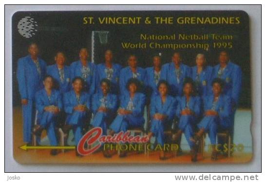 NATIONAL NETBALL TEAM - World Championship 1995  (St. Vincent & The Grenadines - Code  243CSVB.../B  ) - St. Vincent & Die Grenadinen