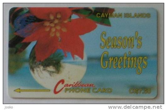 MERRY CHRISTMAS 1992 ( Cayman Islands - Code 4CCIA  ) Xmas - Joyeux Noël - Frohe Weihnachten Feliz Navidad Buon Natale * - Isole Caiman