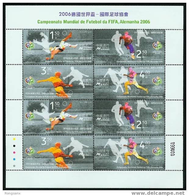 2006 MACAO/MACAU FOOTBALL WORLD CUP SHEETLET - Blocks & Kleinbögen