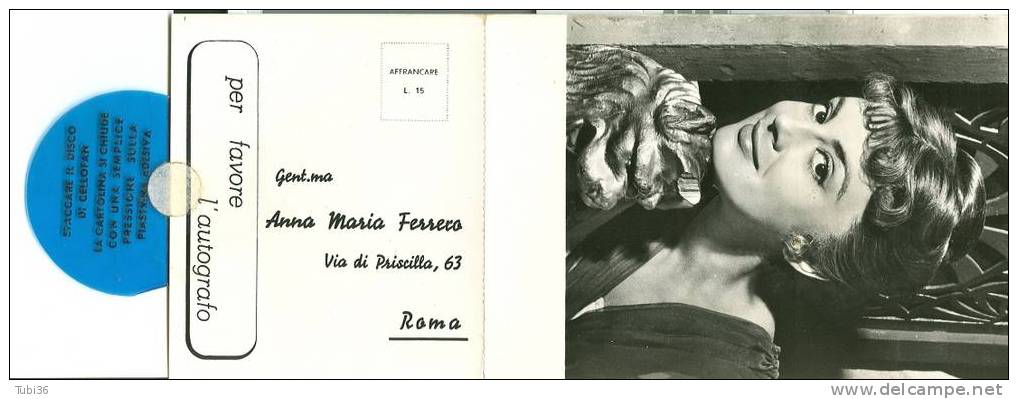 "PER FAVORE L'AUTOGRAFO"  CARTOLINA PER RICHIEDERE AUTOGRAFI AI GRANDI DIVI - ANNI 1950 - Kabarett