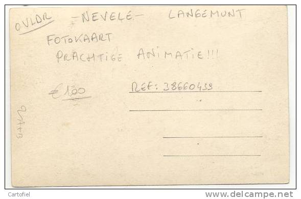 NEVELE-LANGEMUNT- FOTOKAART PRACHTIGE ANIMATIE !-ZEER ZELDZAAM !- ZIE 2 SCANS - Nevele