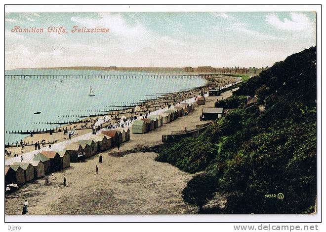 Felixstowe  Hamilton Cliffs   (used And Stamped In The City 1909 ) - Autres & Non Classés
