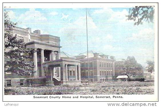 ETATS UNIS - Ref No 363- Somerset County Home And Hospital , Somerset , Penna - Bon Etat - Autres & Non Classés