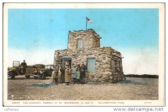 ETATS UNIS - Ref No 385- The Lookout Summit Of Mt Washburn -yellostone Park  - Bon Etat - Yellowstone