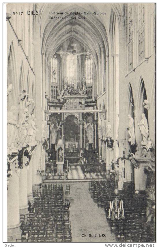 N° 17 - DIEST - Intérieur De L'Eglise Sait Sulpice - Binnenzicht Der Kerk - Ch G. J. à D - Diest