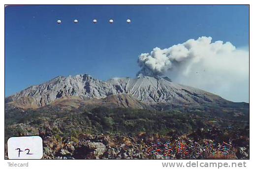 Volcan Volcano Vulkan Sur Telecarte (72) - Volcanos