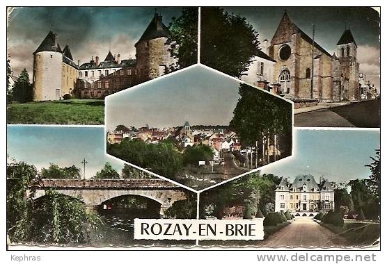 ROZAY-EN-BRIE :Belle CPSM Multivues - Rozay En Brie