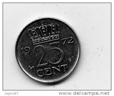 PAYS BAS 25 CENTS 1972 - 1948-1980 : Juliana