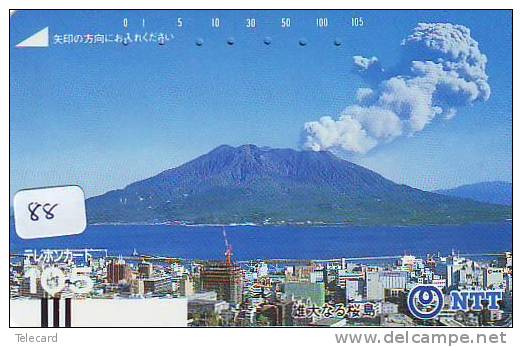Volcan Volcano Vulkan Sur Telecarte (88) Barcode 026-1986 - Volcans