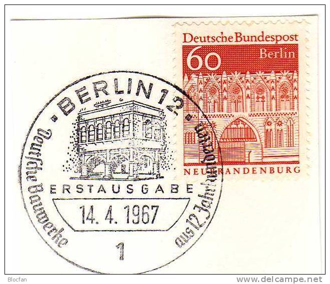 Treptower Tor Neubrandenburg 1967 Berlin 278+FDC 11&euro; Große Bauwerke 12 Jahrhundert Art Architectur Cover Of Germany - Storia Postale