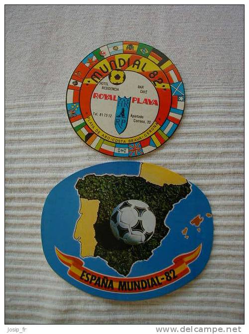 2 Autocollants FOOTBALL MUNDIAL ESPAGNE 1982 - Autocollants