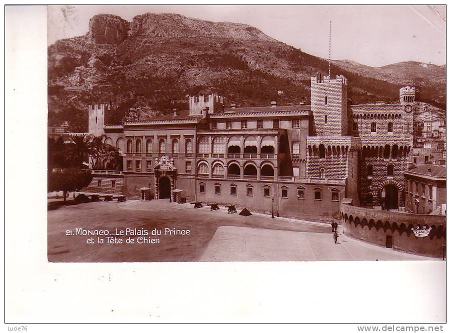 MONACO -  Le Palais Du Prince  Et La Tête De Chien - N° 21 - Palacio Del Príncipe