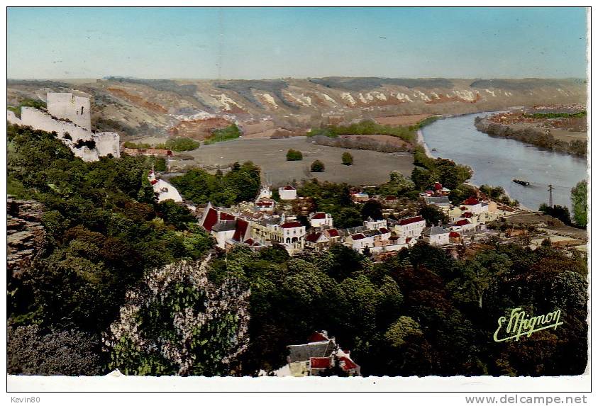 95 LA ROCHE GUYON Vue D'ensemble La Vallée De La Seine Vers Mantes Cpsm Couleur - La Roche Guyon