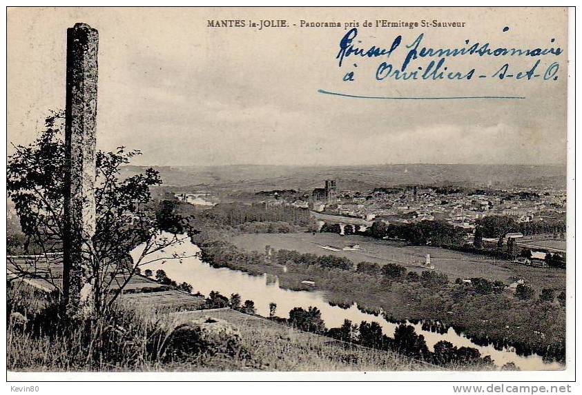 78 MANTES LA JOLIE Panorama Pris De L'ermitage St Sauveur - Mantes La Ville